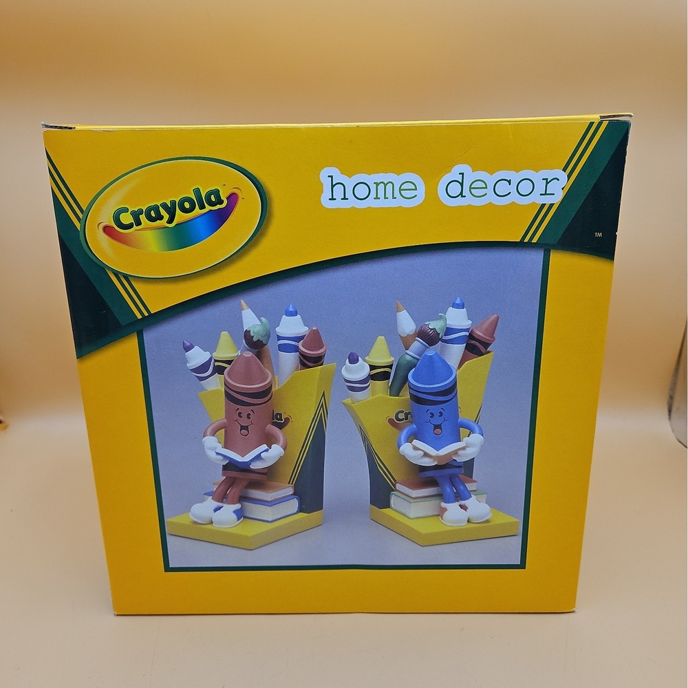 Crayola Goebel Bookends Binney & Smith Vintage 2005 Brand New NOS Crayons